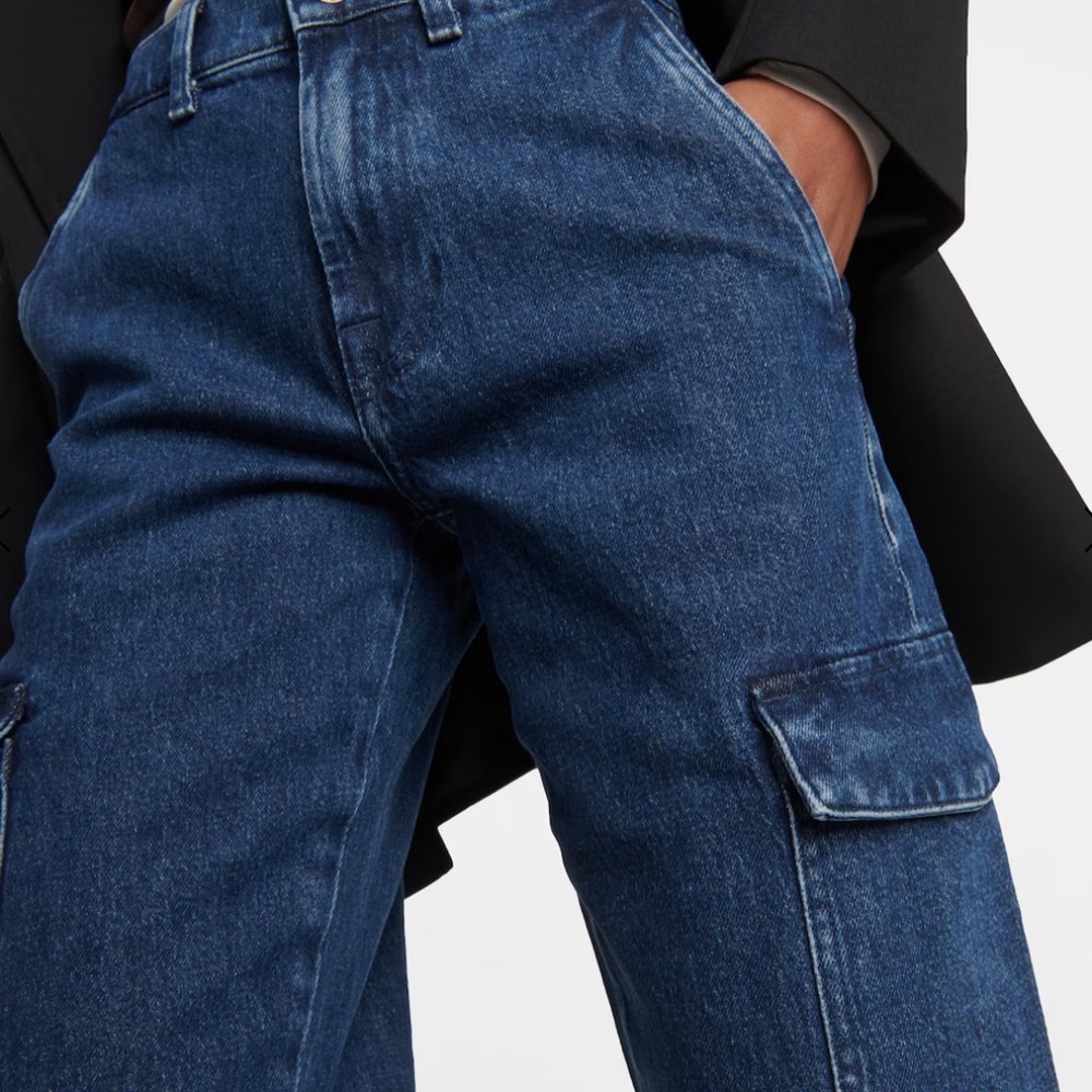 Tess Cargo high-rise straight jeans